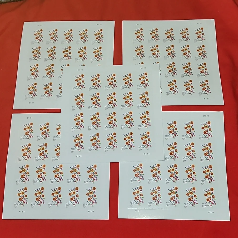 100 Sunflower‎ Bouquet Forever 2 Ounce Postage Stamps USPS Wedding Invitations